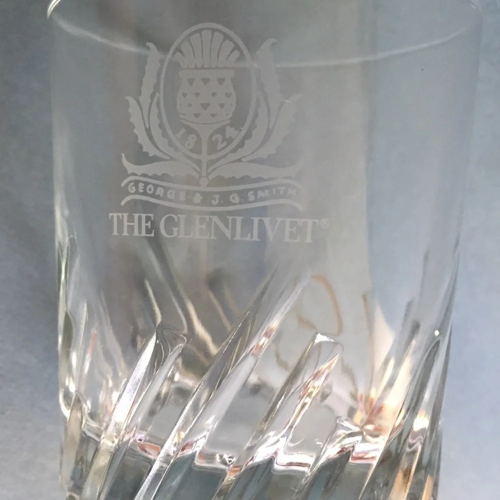 Glenlivet Prism Cut Crystal Whiskey Rocks Glass